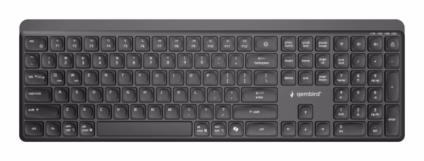 KEYBOARD WRL SLIM 2.4G+BT US/KB-WPS-03 GEMBIRD
