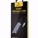 I/O HUB USB-C 3 prievadų + kortelių skaitytuvas GEMBIRD UHB-CM-CRU3P1U2P2-01