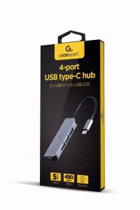 I/O HUB USB-C 4-ių prievadų / UHB-CM-U3P1U2P3-01 GEMBIRD