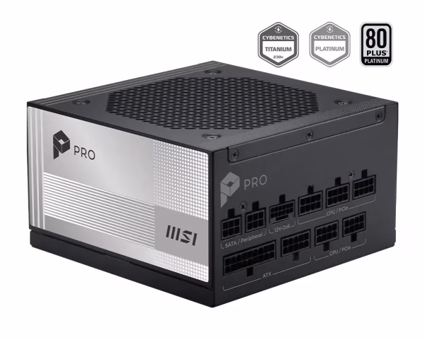 Power Supply, MSI, PRO A850PL PCIE5, ATX, PC, 100 – 240 V