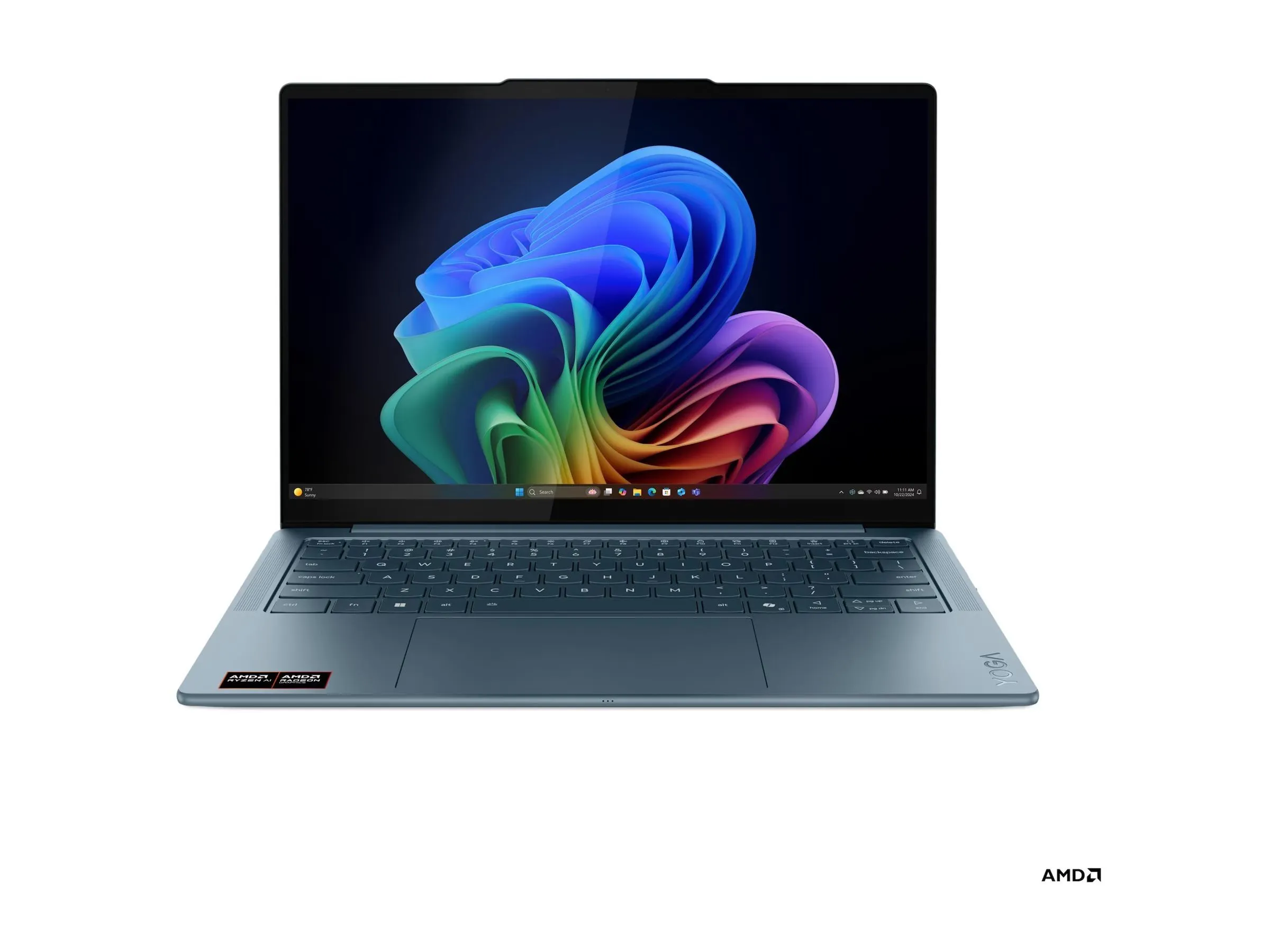 Lenovo Yoga Slim 7 14AKP10 AMD | Tidal Teal | 14 ” | OLED | WUXGA | 1920 x 1200 pixels | Glossy | AMD Ryzen AI 7 | 350 | 16 GB | Soldered LPDDR5X | Solid-state drive capacity 512 GB | AMD Radeon 860M Graphics | Windows 11 Home | 802.11be | Bluetooth version 5.4 | Keyboard language English | Keyboard backlit | Warranty 24 month(s) | Battery warranty 12 month(s)