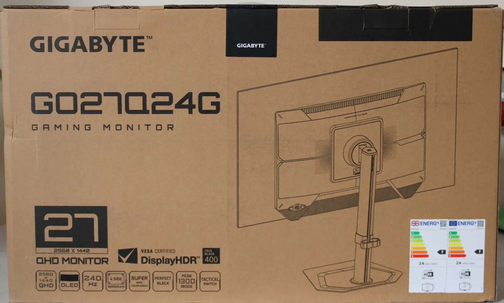 SALE OUT. GIGABYTE MONITOR 27″ WOLED GO27Q24G Gigabyte SALE OUT. monitorius, 27″, QHD, 240Hz