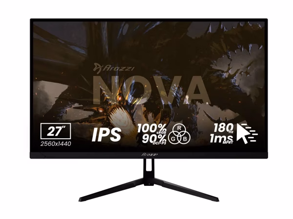 Arozzi | Nova | 32 ” | IPS | QHD | 16:9 | 180 Hz | 1 ms | 2560 x 1440 pixels | 300 cd/m² | HDMI ports quantity 2 | Black