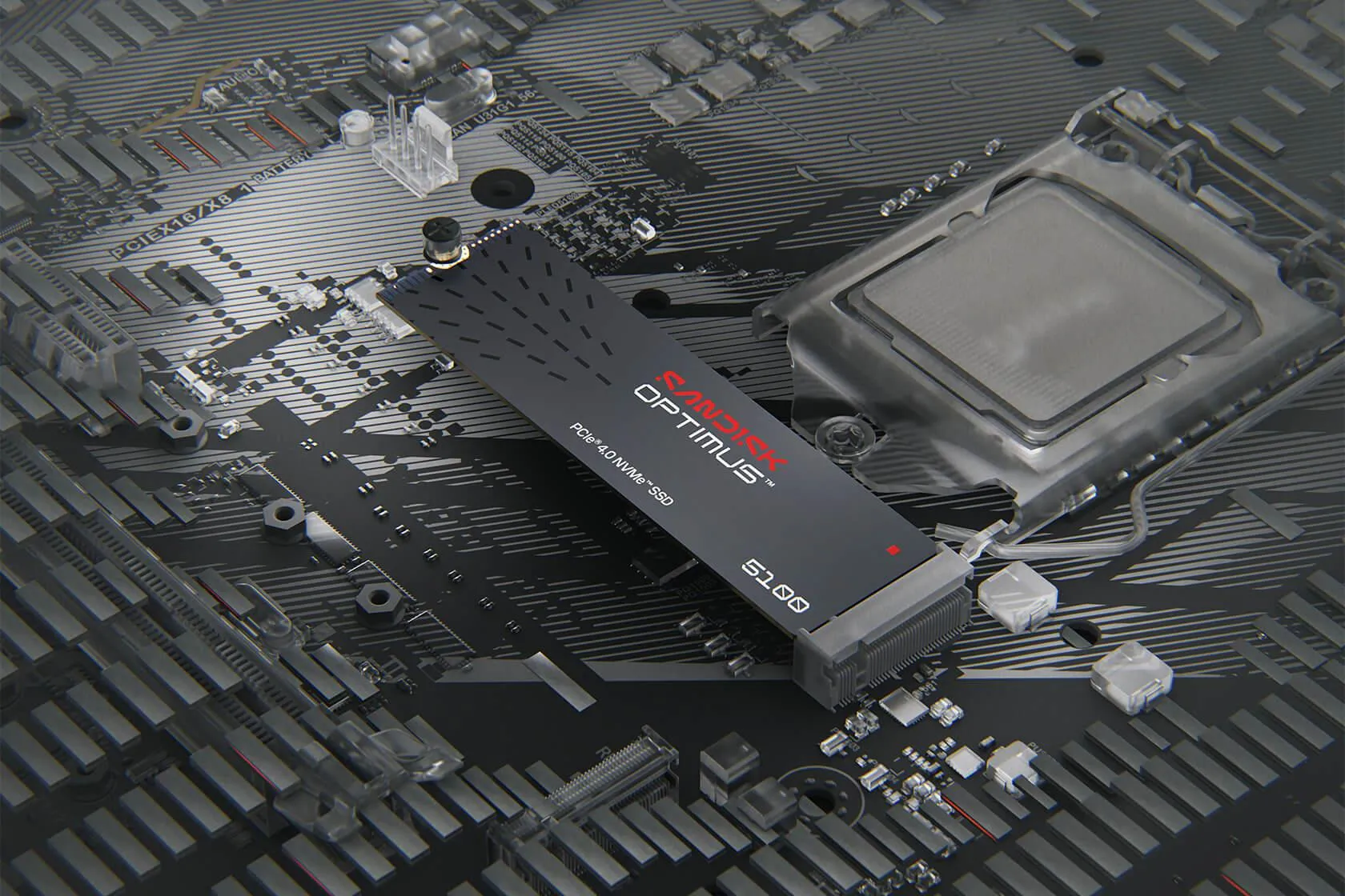SanDisk 1TB 600xTBW rating NVMe SSD diskas, M.2 thumbnail 4