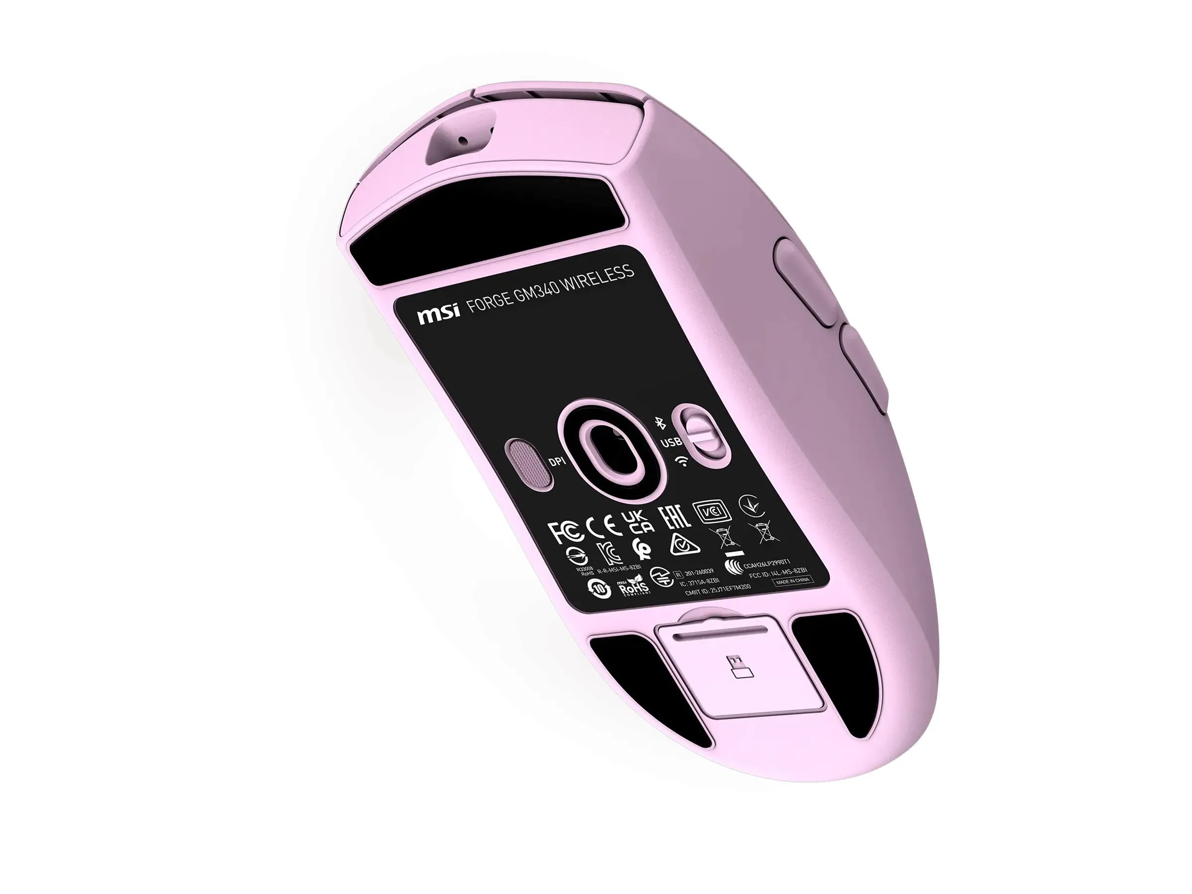MSI Gaming Mouse | FORGE GM340 WIRELESS | Wireless | 2.4 GHz, Bluetooth , USB | Violet thumbnail 4