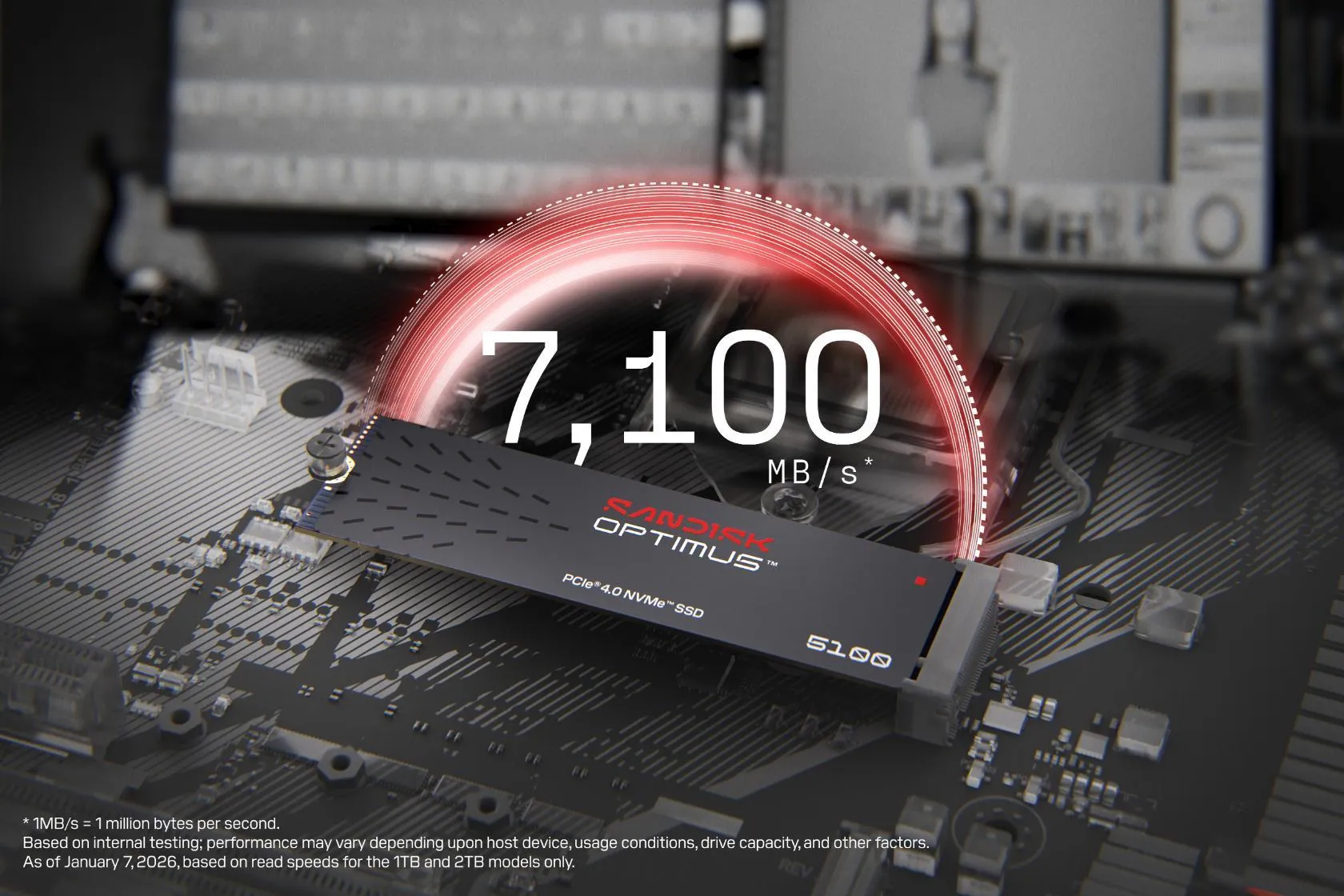 SanDisk 1TB 600xTBW rating NVMe SSD diskas, M.2 thumbnail 5