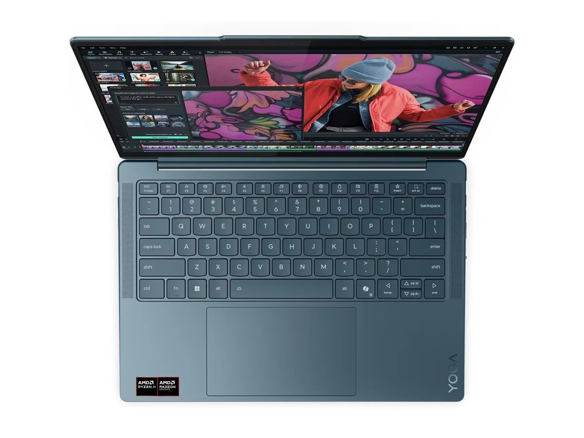 Lenovo Yoga Slim 7 14AKP10 14 WUXGA AMD R5 AI 330/16GB/512GB/AMD Radeon 820M/WIN11 Home/ENG Backlit kbd/Tidal Teal/2Y Warranty thumbnail 7
