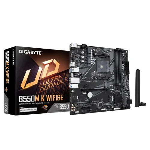 Gigabyte B550M K WIFI6E pagrindinė plokštė, AM4, DDR4