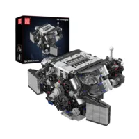 MOULD KING 10230 W12 Twin Turbo Engine Model Konstruktorius, 871 dalių