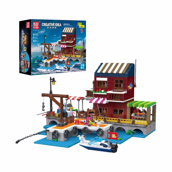 MOULD KING 10110 Fishing Dock Konstruktorius | 800 dalių
