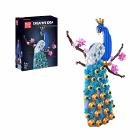 MOULD KING 10149 Peacock Wall Art Konstruktorius, 690 dalių