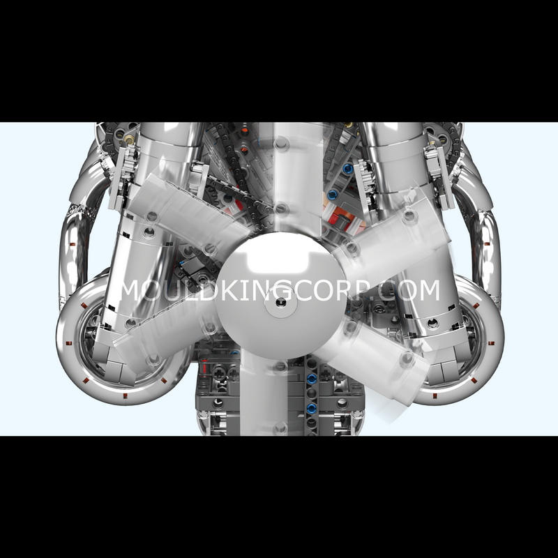 MOULD KING 10168 Motorised Hypercar W16 Engine & Gearbox Konstruktorius | 2899 dalių thumbnail 2