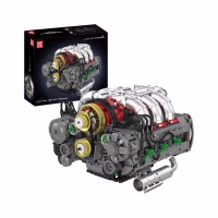MOULD KING 10181 Motorised Flat-6 Engine Konstruktorius, 2,375 dalių