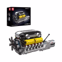 MOULD KING 10202 Motorised Lambo V12 Engine & Gearbox, 1260 dalių