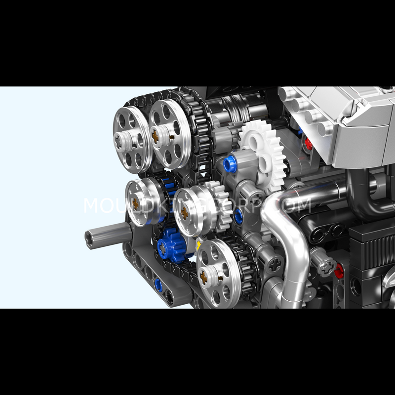 MOULD KING 10213 Motorized S55 Inline-6 Engine Model Konstruktorius | 744 dalių thumbnail 3