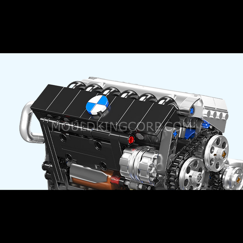MOULD KING 10213 Motorized S55 Inline-6 Engine Model Konstruktorius | 744 dalių thumbnail 4