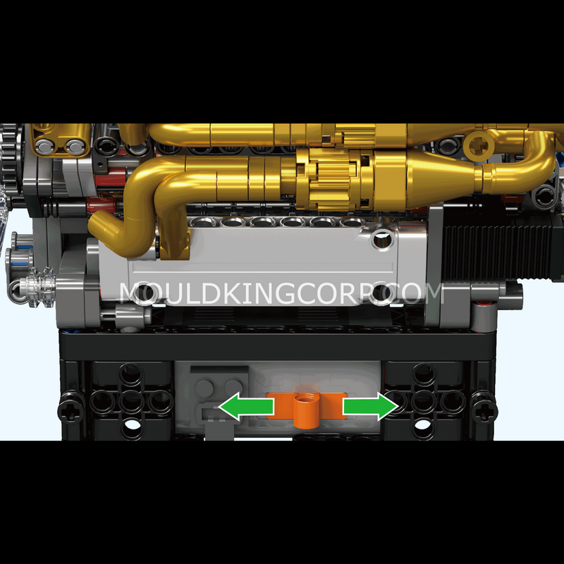 MOULD KING 10224 Motorized Valkyrie V12 Engine Model Set | 974 dalių thumbnail 3