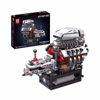 MOULD KING 10225 American Muscle Car V8 Engine with Gearbox Konstruktorius