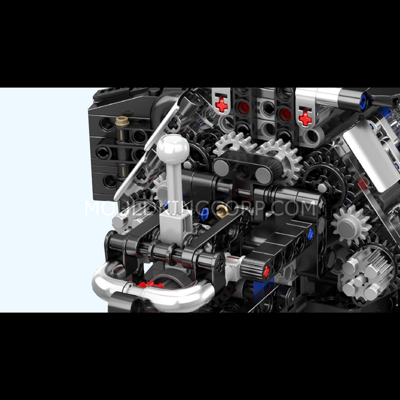 MOULD KING 10230 W12 Twin Turbo Engine Model Konstruktorius | 871 dalių thumbnail 2