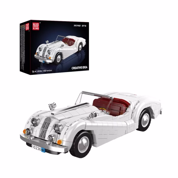 MOULD KING 10236 Classic XK140 Convertible Sports Car Konstruktorius | 1302 dalių