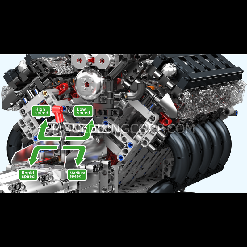 MOULD KING 10250 LFA V10 Engine Model  Konstruktorius | 1834 dalių thumbnail 2