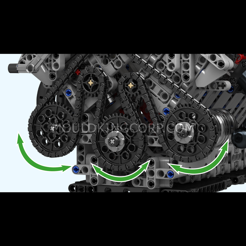 MOULD KING 10250 LFA V10 Engine Model  Konstruktorius | 1834 dalių thumbnail 3