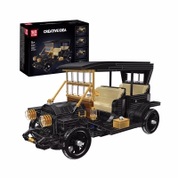 MOULD KING 10261 1910s Vintage Town Car Konstruktorius, 1,290 dalių