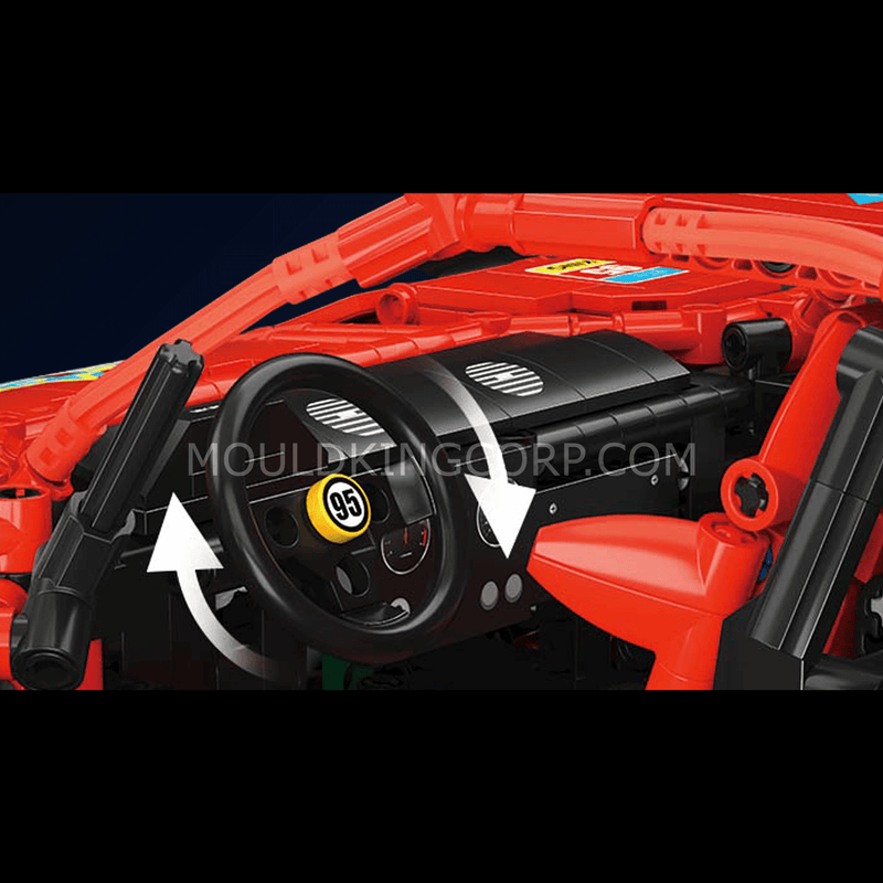 MOULD KING 13095 F40 Limited Edition Race Car Remote Controlled Konstruktorius | 2688 dalių thumbnail 2