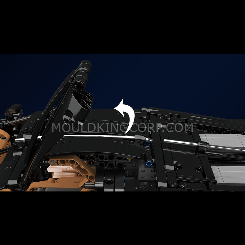 MOULD KING 13163S Voiture Noire Remote Controlled Hyper Car Konstruktorius | 4800 dalių thumbnail 2