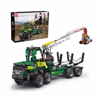 MOULD KING 19006 Pneumatic Logging Truck Konstruktorius, 938 dalių