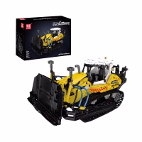 MOULD KING 19019 PR756 Bulldozer Pneumatic Engineering Konstruktorius …