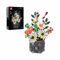 MOULD KING 24107 Daisy Flower Pot Botanical Konstruktorius, 1,157 dalių