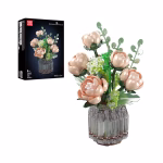 MOULD KING 24109 White Rose Flower Bouquet Konstruktorius | 981 dalių