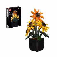 MOULD KING 24111 Sunflower Potted Konstruktorius, 854 dalių
