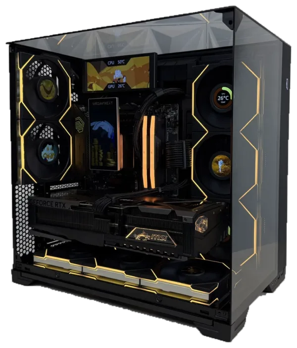 Individualios komplektacijos kompiuteris Premium Gaming Kompiuteris AMD Ryzen 7 9850x3D / RTX 5090 32GB / 64GB DDR5 / 2TB NVMe