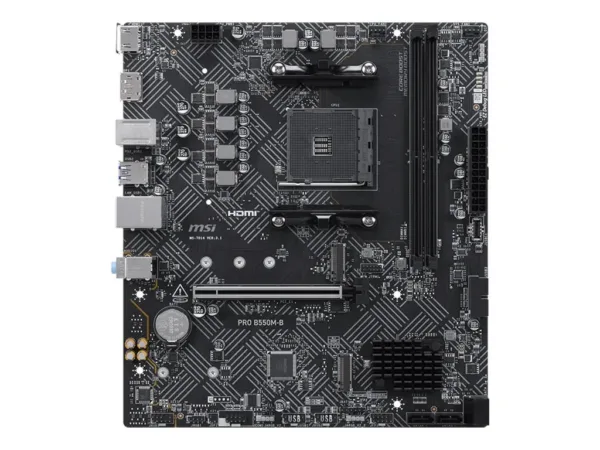 MSI PRO B550M-B pagrindinė plokštė, AMD B550, AM4, mATX, DDR4
