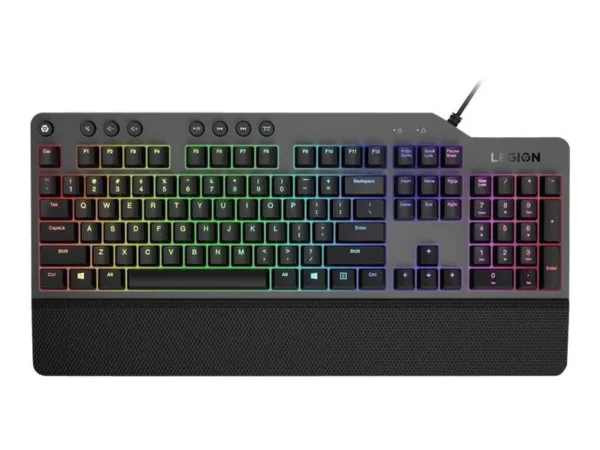 Lenovo Legion K500 RGB mechaninė žaidimų klaviatūra, laidinė, USB, US, juoda, GY40T26478