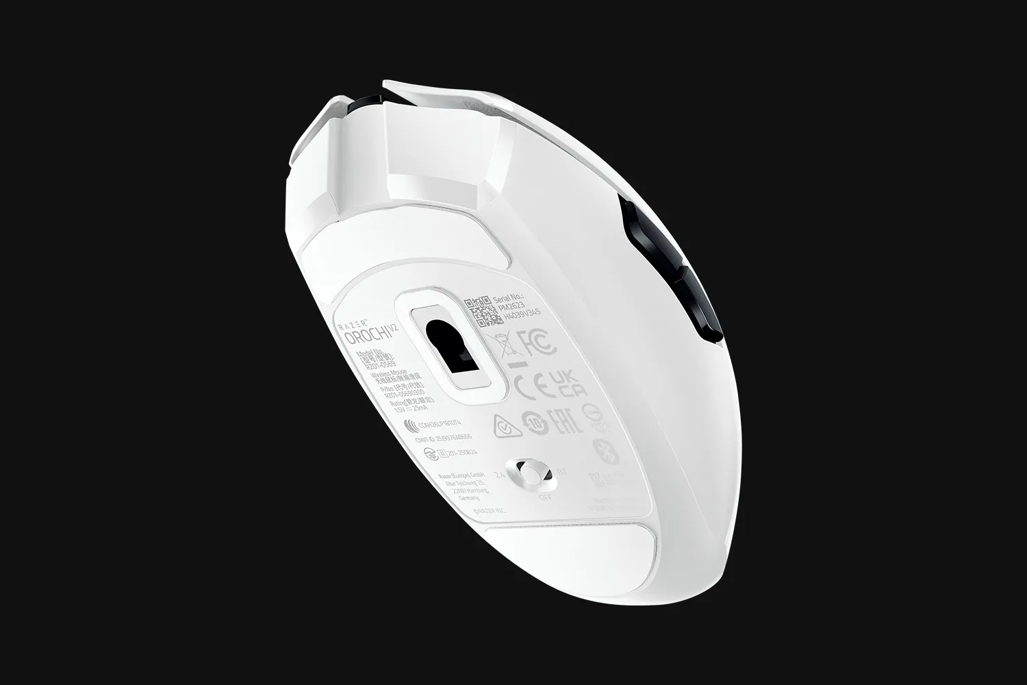 Razer Orochi V2, Gaming Mouse, White, 2.4 GHz, Bluetooth thumbnail 4