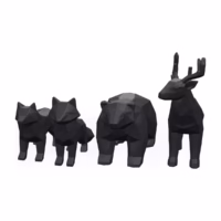 Miško gyvūnų rinkinys: vilkas, lapė, meška, elnias