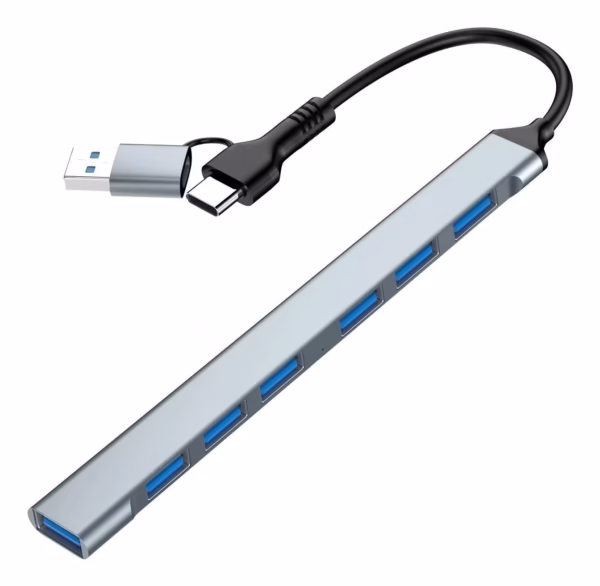 Gembird USB šakotuvas, 7 jungtys, USB-A / USB-C, UHB-ACM-U3P1U2P6-01
