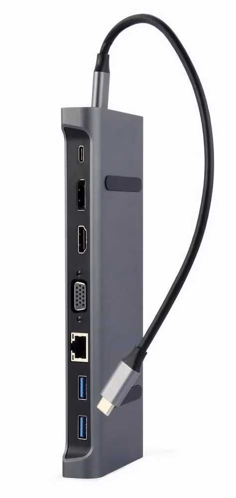 Gembird USB-C adapteris 9-in-1, HDMI, USB 3.0, A-CM-COMBO9-02