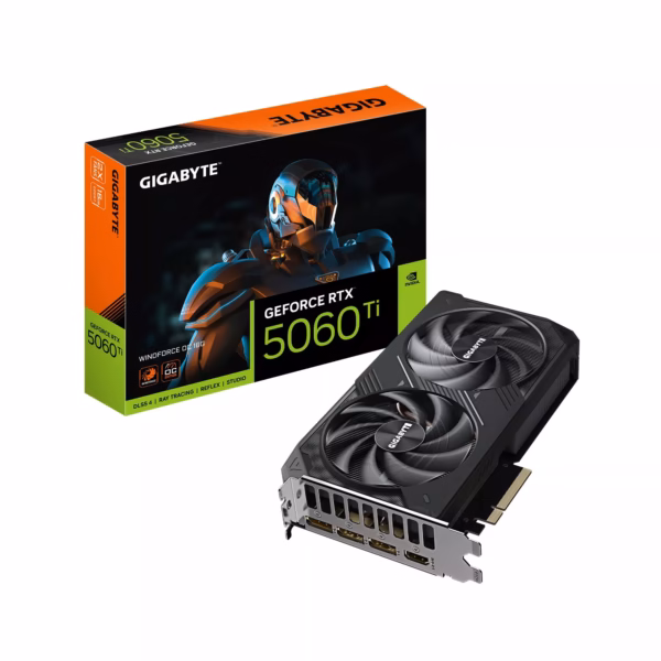 Gigabyte GeForce RTX 5060 Ti Windforce OC 16GB vaizdo plokštė, 16GB GDDR7, GV-N506TWF2OC-16GD