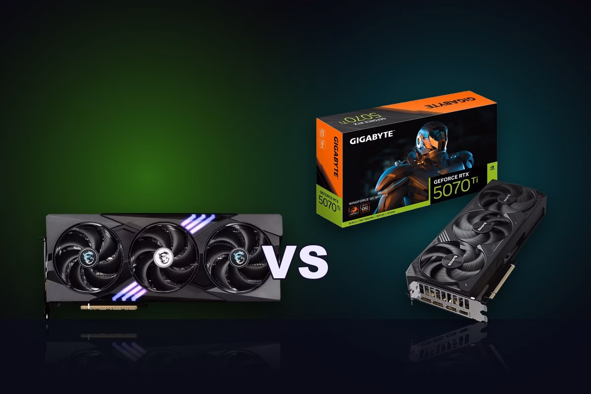 Straipsnis apie kompiuterius: RTX 5070 vs RTX 5070 Ti: kurią vaizdo plokštę rinktis 2026 m.?